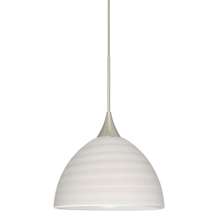 Besa Lighting-Besa Brella Pendant 1XC Chalk Satin Nickel 1x50W GY6.35-1XC-4679KR-SN